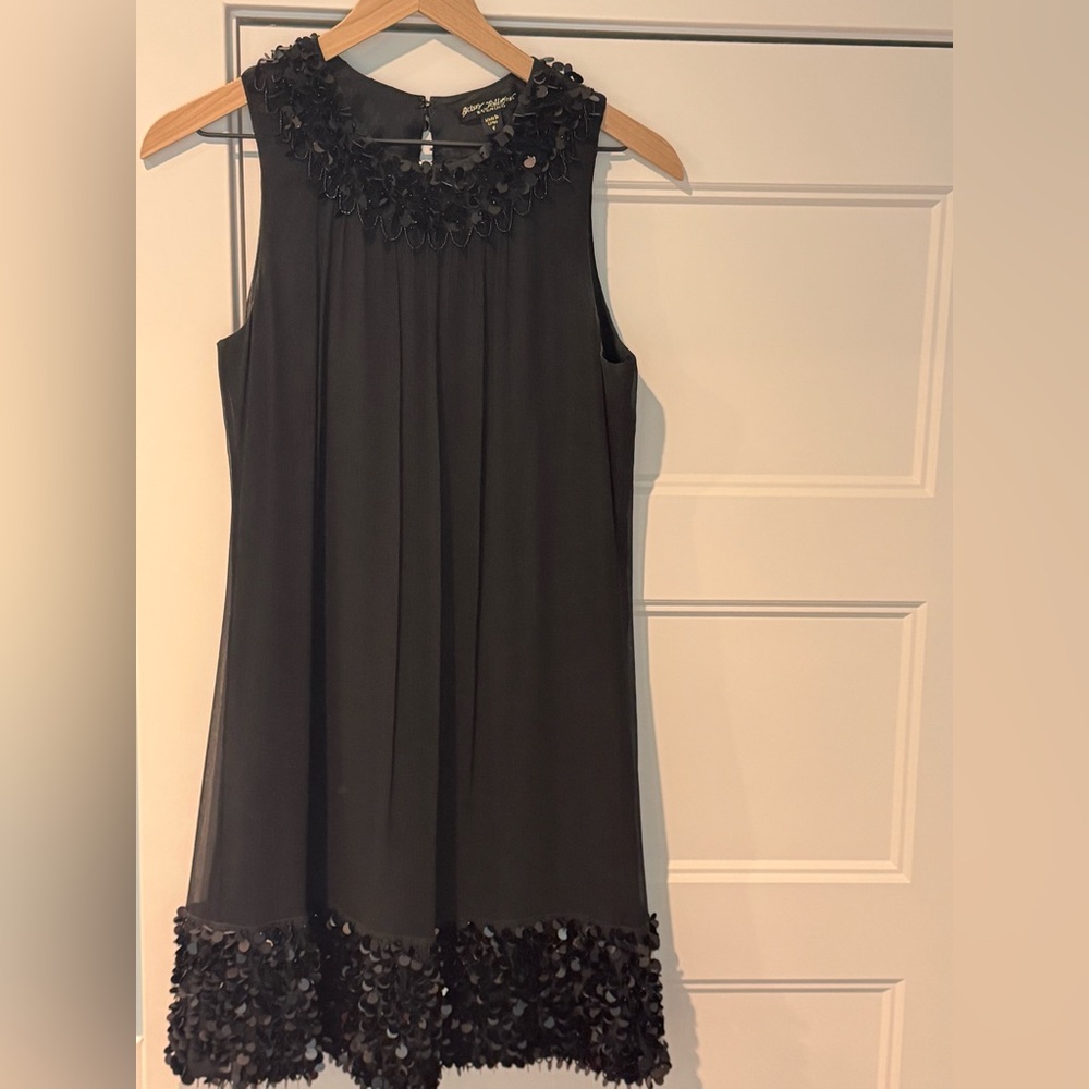 Betsey Johnson Black Sleeveless Mini Dress